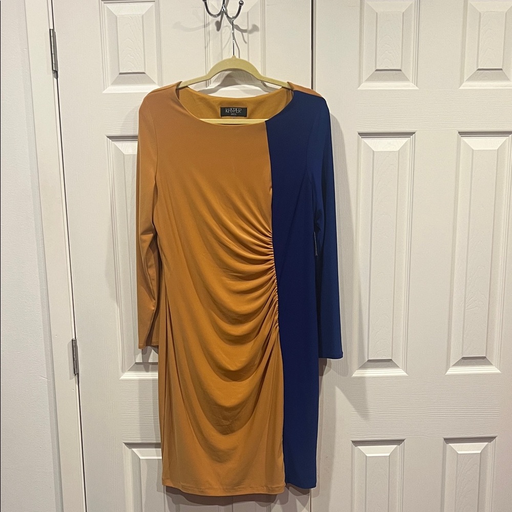 NWT-Kasper brand Colorblock Long Sleeve Dress